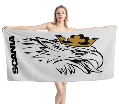 Scania Griffin White Beach Towel