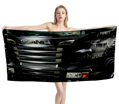 Scania Super Truck Beach Towel