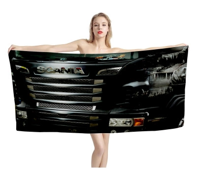 Scania Super Truck Beach Towel