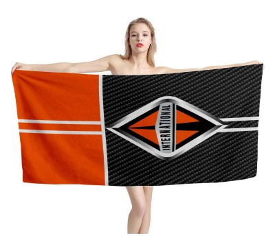 International Trucks Carbon Orange Beach Towel