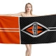 International Trucks Carbon Orange Beach Towel - Image 1
