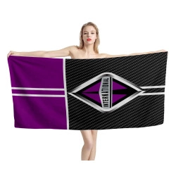 International Trucks Carbon Purple Beach Towel