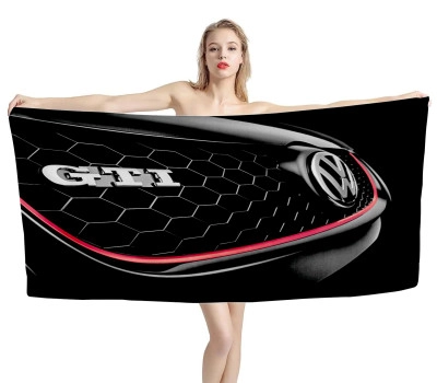 Volkswagen GTI Schwarz Strandtücher