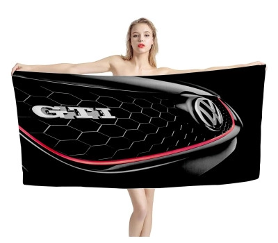 Volkswagen GTI Black Beach Towel