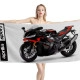 Aprilia RSV4 1100 Sport Motorcycles White Beach Towel - Image 1