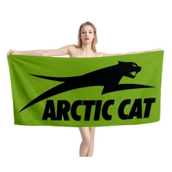 Arctic Cat Green Beach Towel