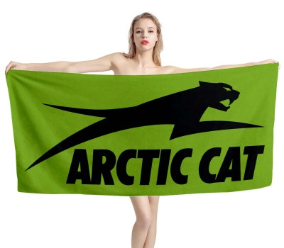 Arctic Cat Green Beach Towel