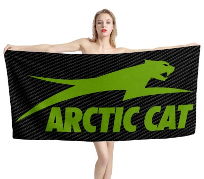 Arctic Cat Green Carbon Beach Towel
