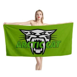 Arctic Cat Logo Green Beach Towel