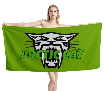 Arctic Cat Logo Green Beach Towel