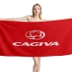 Cagiva Motorcycle Red Beach Towel - Image 1