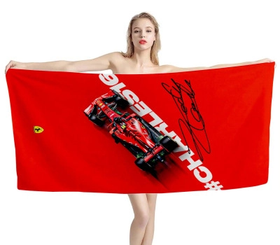 Charles16, Charles Leclerc, Ferrari Beach Towel