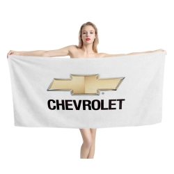 Chevrolet White Beach Towel