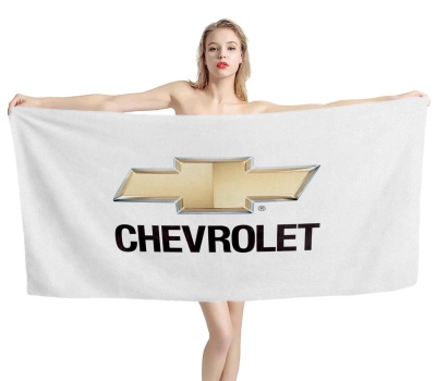Chevrolet White Beach Towel
