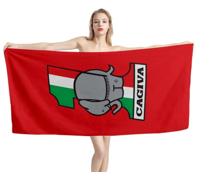Classic 1950S ERA Cagiva Motorcycle Beach Towel