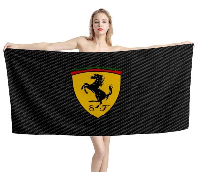 Ferrari Carbon Beach Towel
