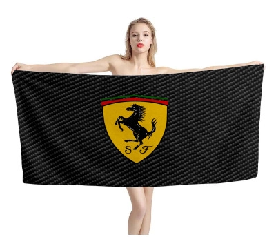 Ferrari Carbon Beach Towel