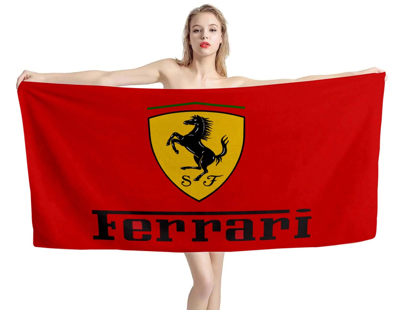 Ferrari Red Beach Towel, FERRARI001