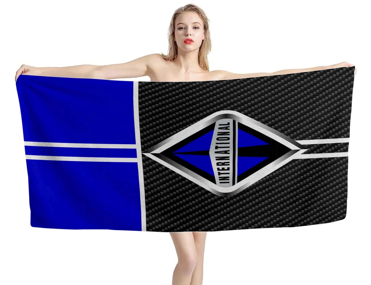 International Trucks Carbon Blue Beach Towel, INTTRUCK01