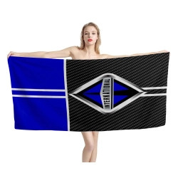 International Trucks Carbon Blue Beach Towel
