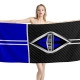 International Trucks Carbon Blue Beach Towel - Image 1