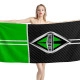 International Trucks Carbon Green Beach Towel - Image 1