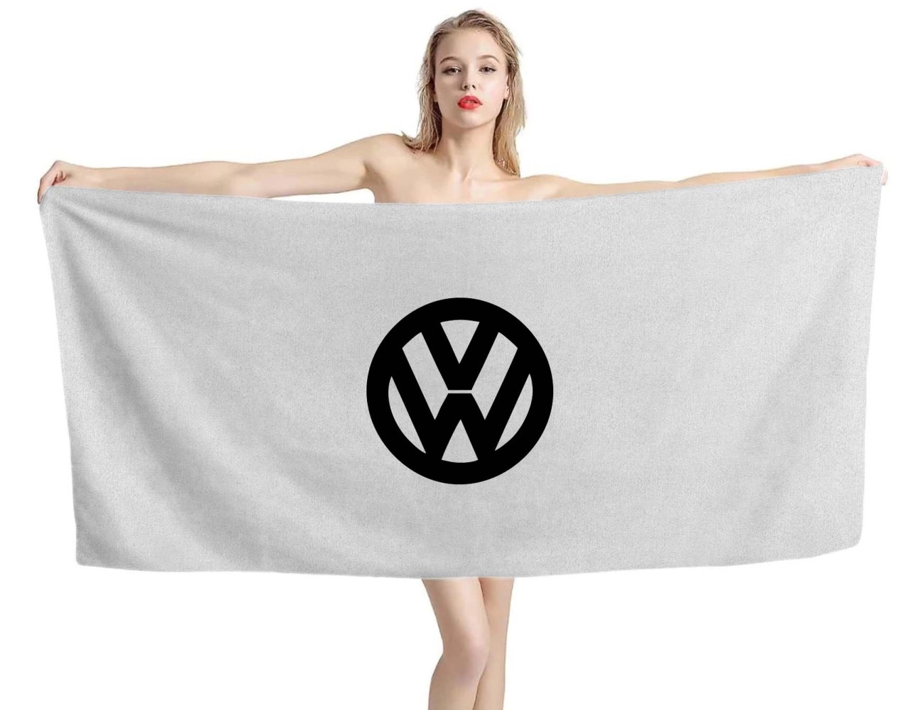 Volkswagen Weiß Strandtuch, VW002