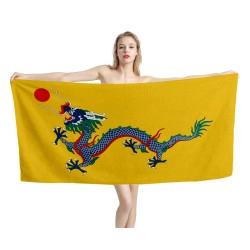 Qing Dynasty Imperial Dragon Flagge Strandtücher