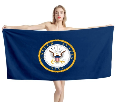 Heavy Duty Navy Naval Military Flag Beach Towel