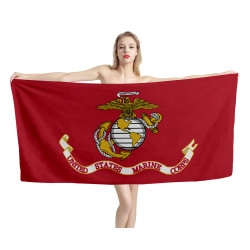 US Marine Corps USMC Flag Beach Towel