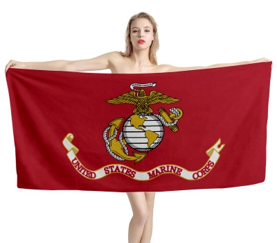 US Marine Corps USMC Flag Beach Towel