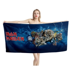 Iron Maiden Blue Beach Towel
