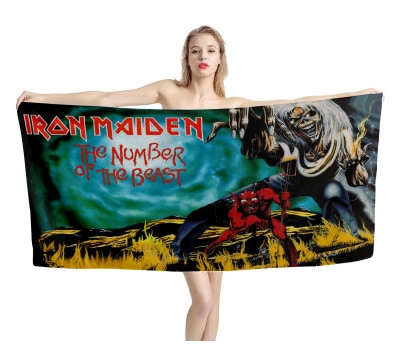 Iron Maiden The Number Of The Beast Beach Towel