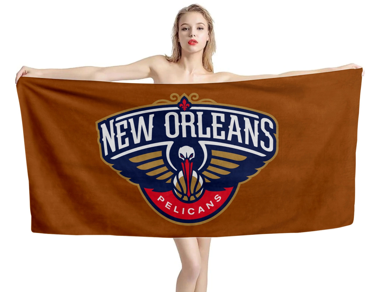 New Orleans Pelicans Beach Towel
