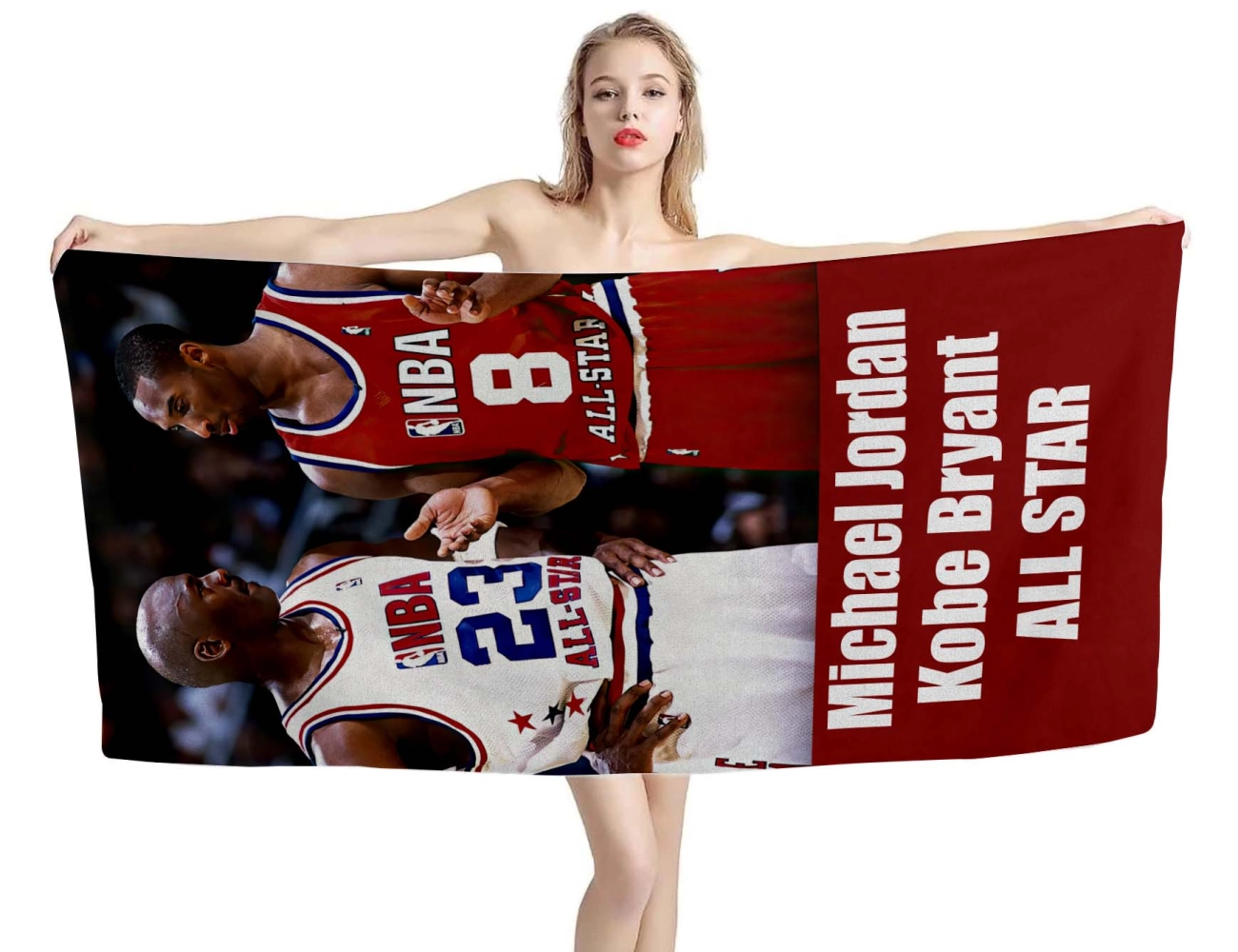 Michael Jordan Kobe Bryant All Star Beach Towel