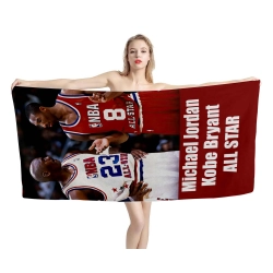 Michael Jordan Kobe Bryant All Star Beach Towel
