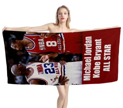 Michael Jordan Kobe Bryant All Star Beach Towel