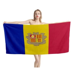 Andorra National Flag Beach Towel