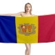 Andorra National Flag Beach Towel - Image 1