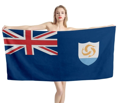 Anguilla Flag Beach Towel