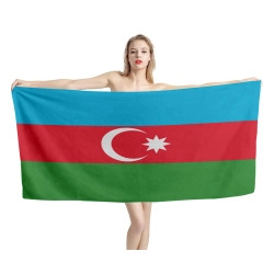Azerbaijan Flag Beach Towel