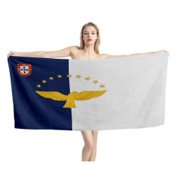 Azores Portugal Flag Beach Towel