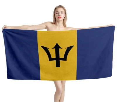 Barbados Flag Beach Towel