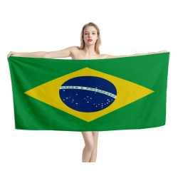 Brazil Flag Beach Towel