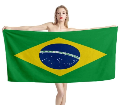 Brazil Flag Beach Towel