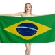 Brazil Flag Beach Towel - Image 1