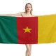Cameroon Flag Beach Towel - Image 1