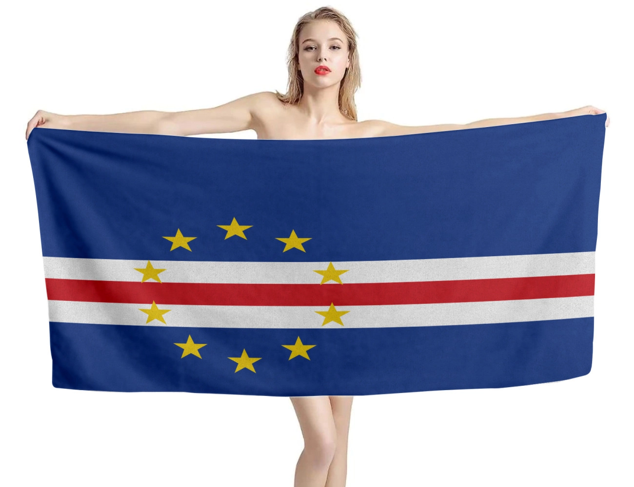 Cape Verde Flag Beach Towel, CPV--1