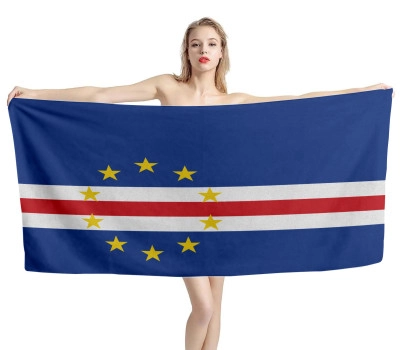 Cape Verde Flag Beach Towel