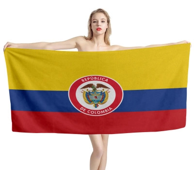 Colombia Flag Beach Towel